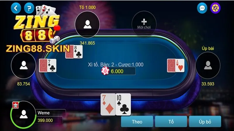 Luật chơi xì tố thông tin người chơi cần thuộc lòng