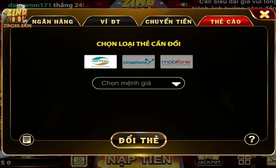Rút tiền tại Zing88 luôn an toàn, tiện lợi và nhanh gọn